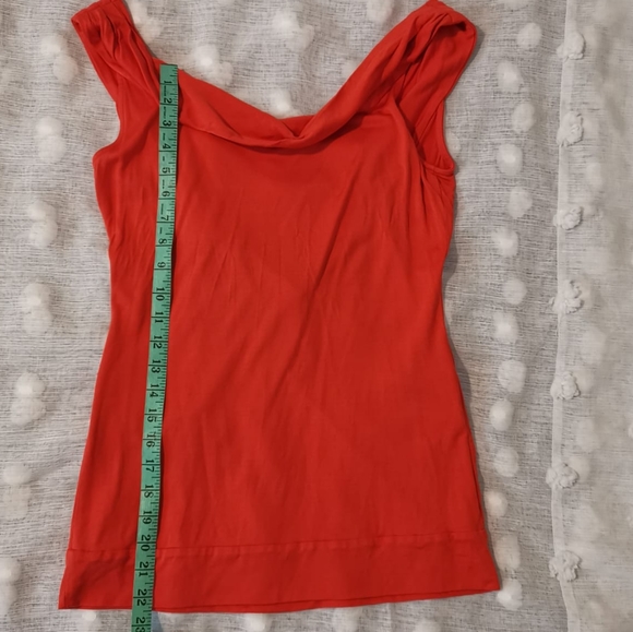 Dianevon Furstenberg 100% Silk Open-Back Sleeveless Tura Top Blouse Orange Sz 6 - Picture 10 of 11